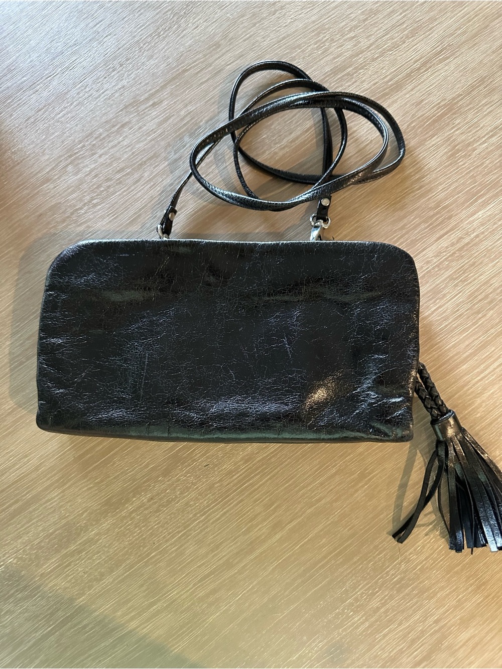 NWT Hobo Black Leather Crossbody Bag